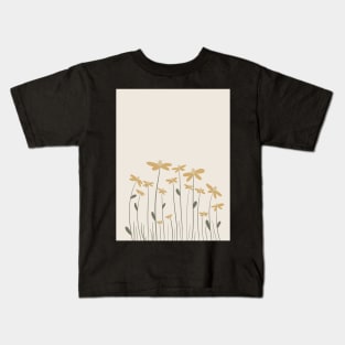 Marguerite Daisy Illustration - dainty flower drawing Kids T-Shirt